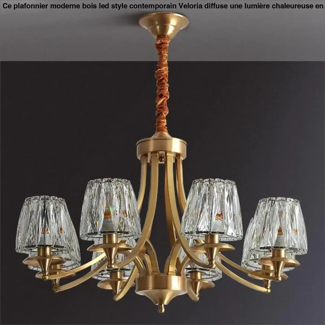 Suspension verre et laiton design élégant pour salon moderne