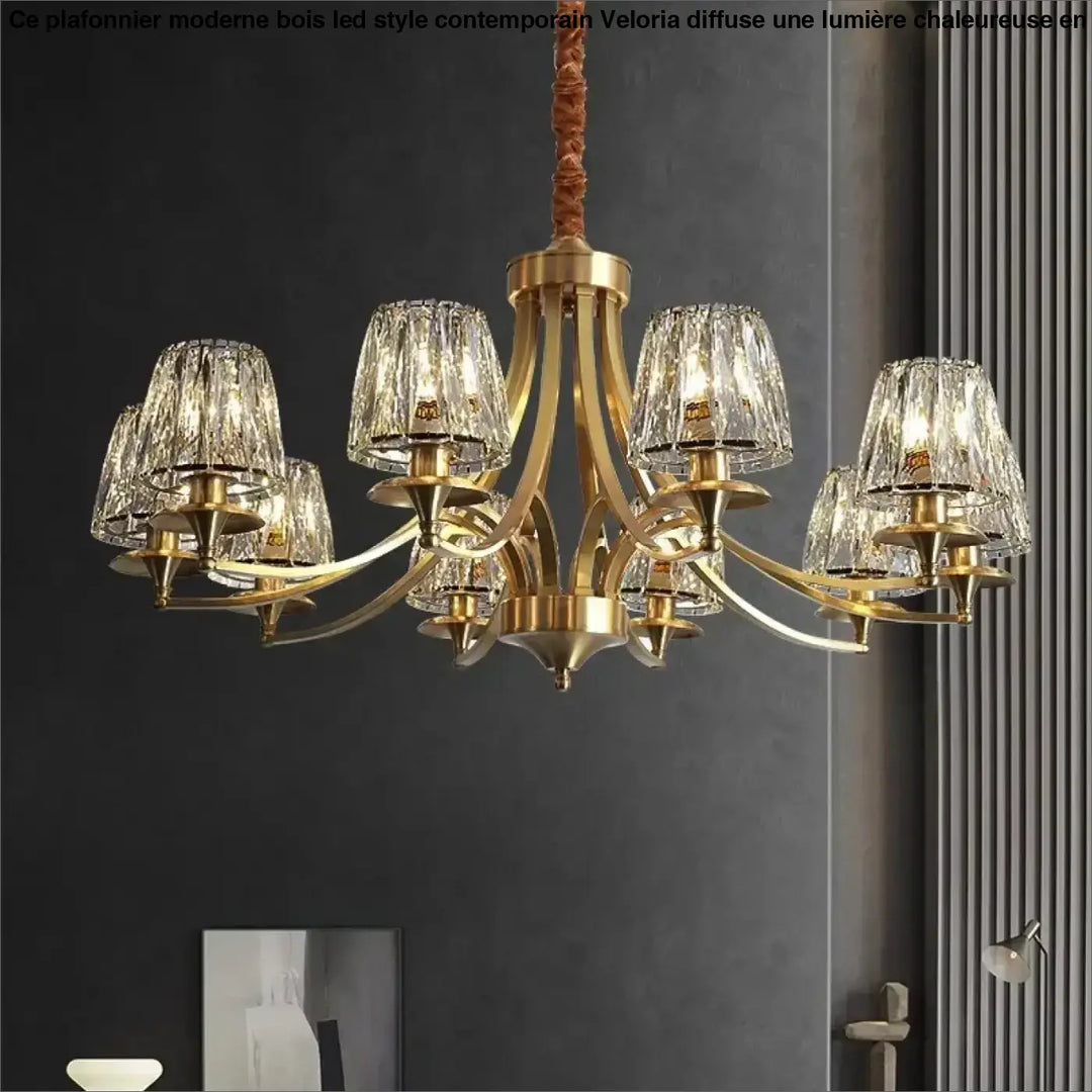 Suspension verre et laiton design élégant pour salon moderne