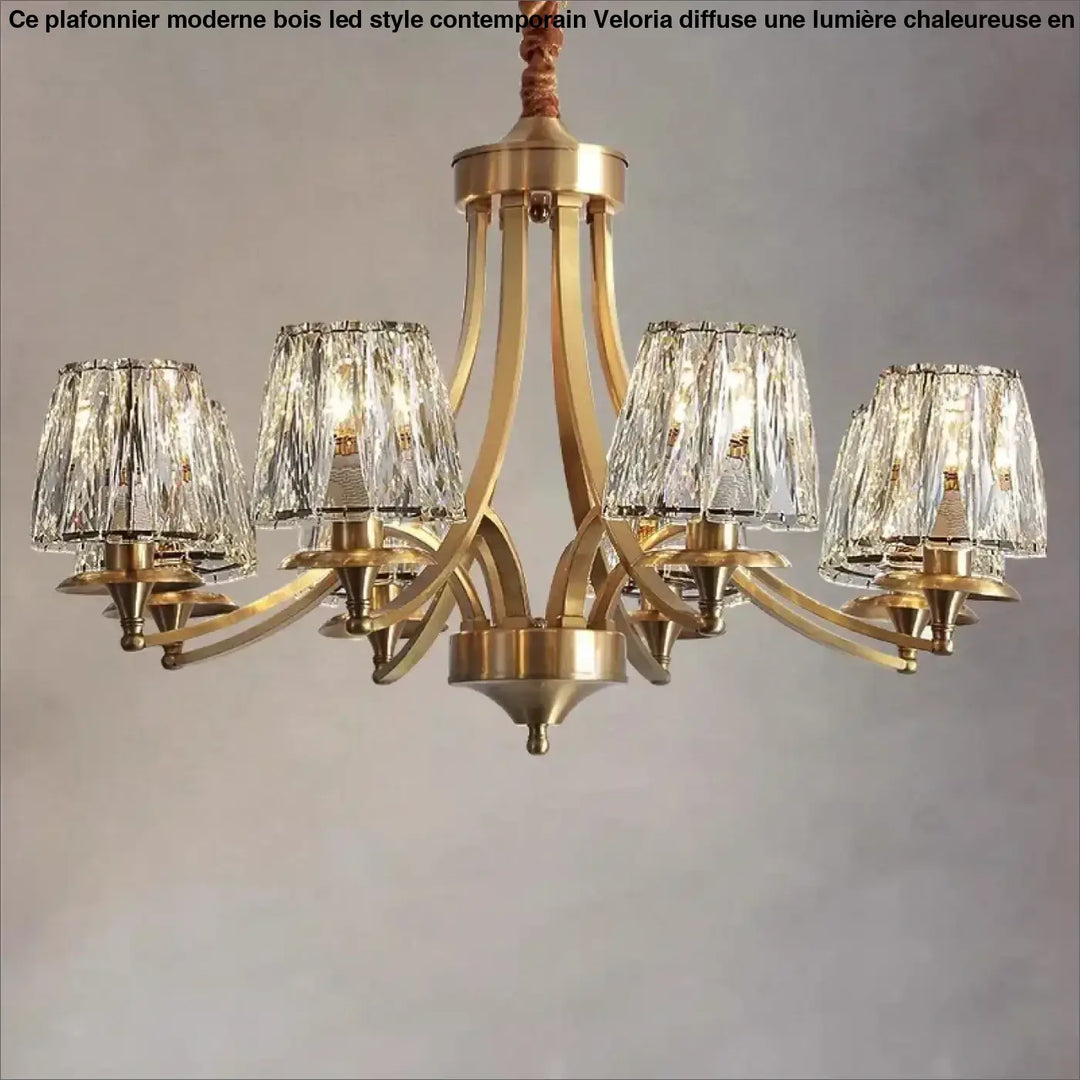 Suspension verre et laiton design élégant pour salon moderne