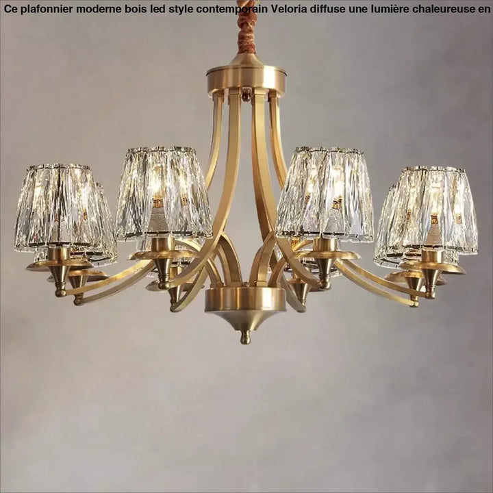 Suspension verre et laiton design élégant pour salon moderne