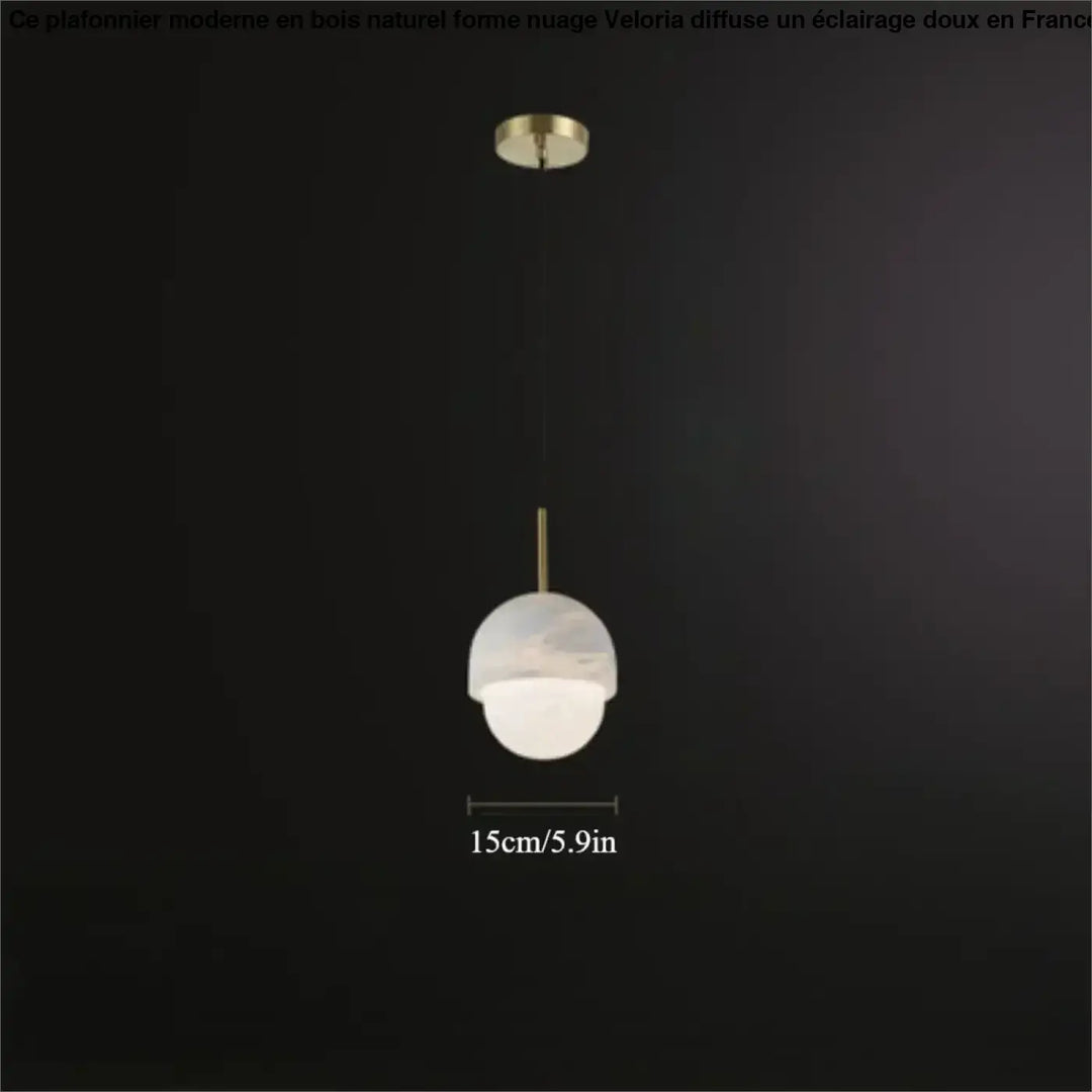 Suspension luminaire blanche en marbre design moderne chic