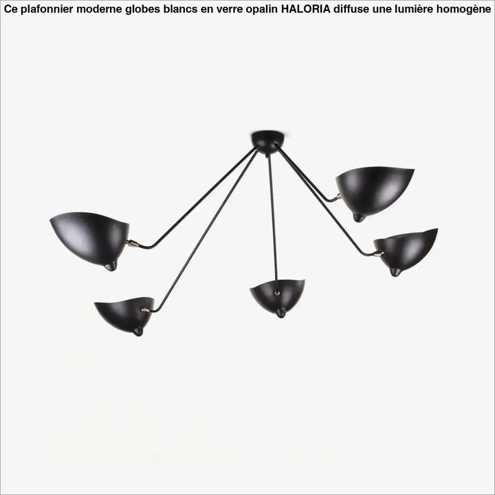 Suspension Les Bras Orientables Noire Style Atelier Cuisine Moderne

