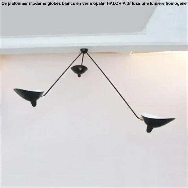 Suspension Les Bras Orientables Noire Style Atelier Cuisine Moderne

