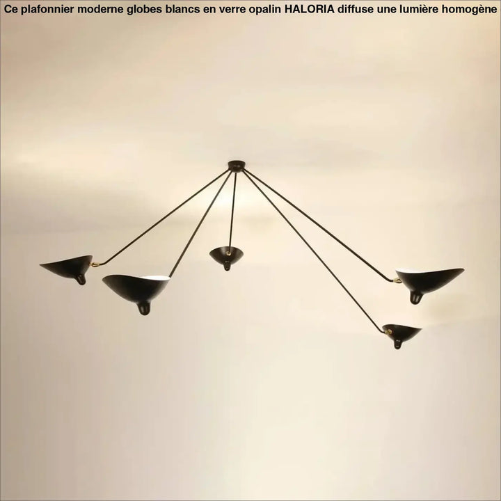 Suspension Les Bras Orientables Noire Style Atelier Cuisine Moderne

