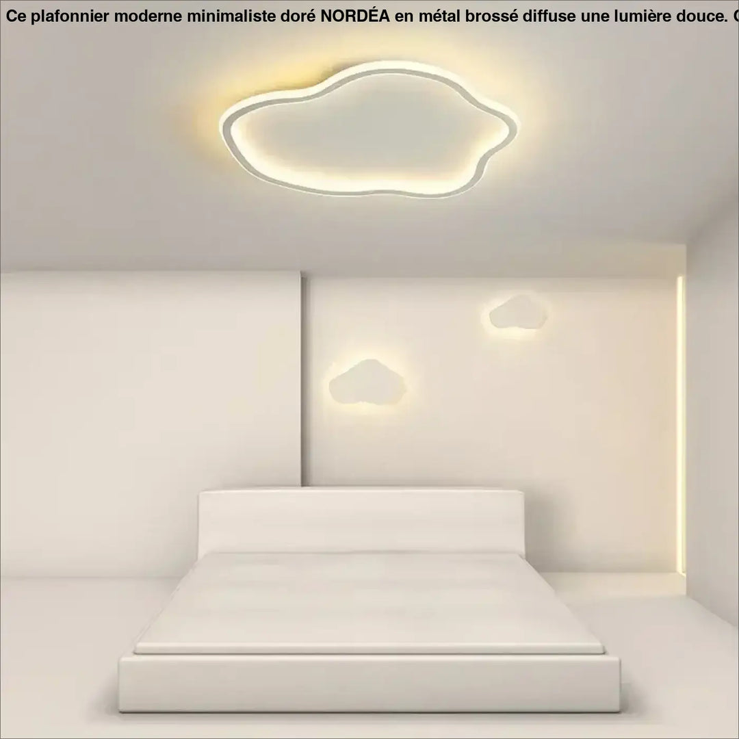 Plafonnier led design nuage moderne éclairage doux