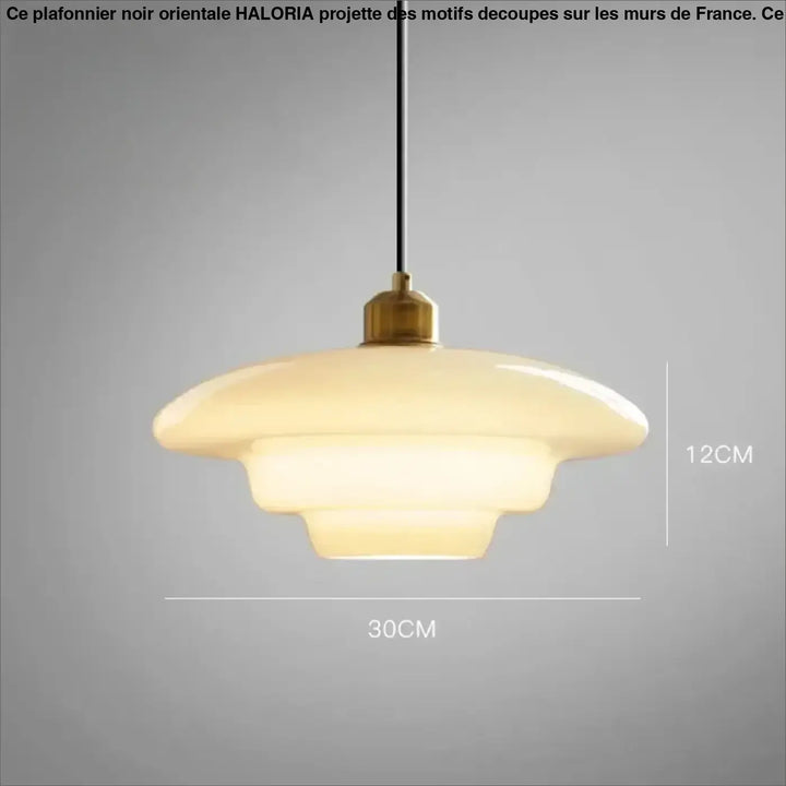 Suspension Verre Opalin Style Scandinave À Étages Rétro