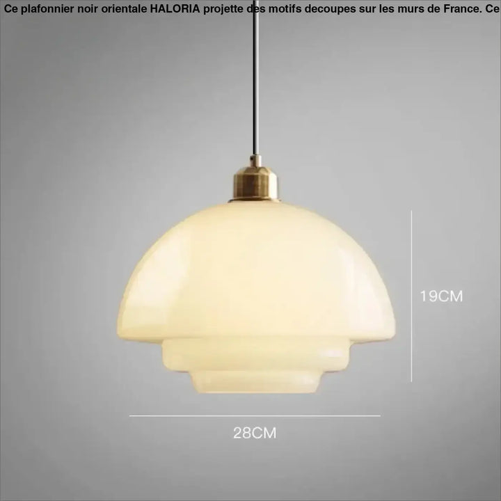 Suspension Verre Opalin Style Scandinave À Étages Rétro