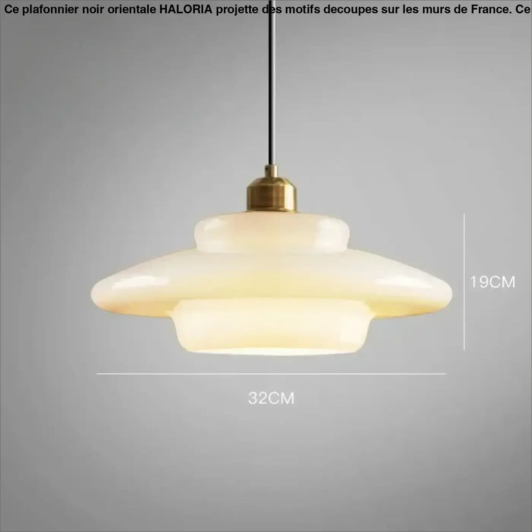 Suspension Verre Opalin Style Scandinave À Étages Rétro