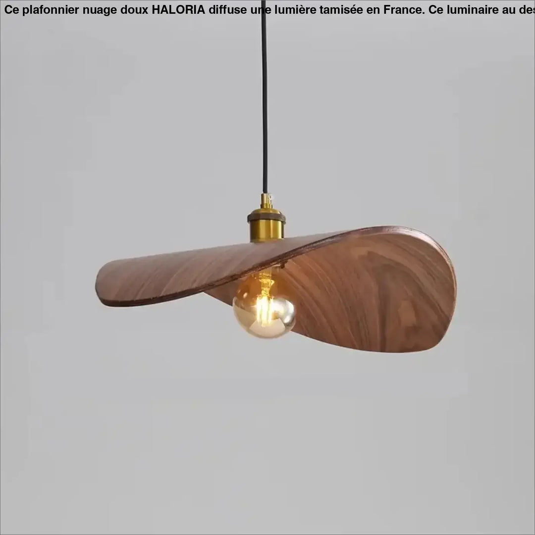 Suspension luminaire en bois et métal au style élégant et moderne