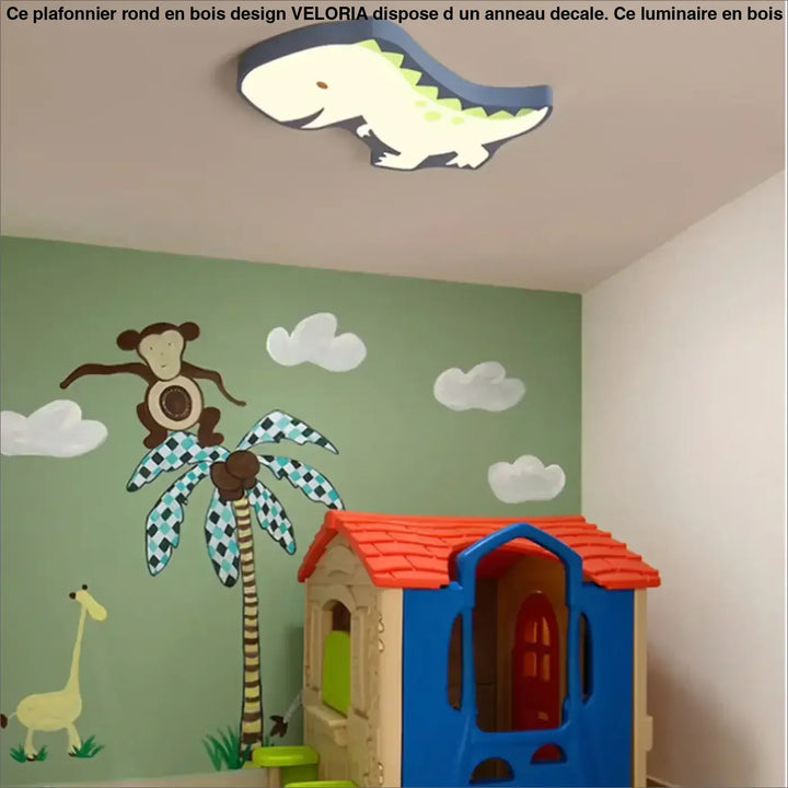Plafonnier dinosaure ludique pour chambre d’enfant joyeuse

