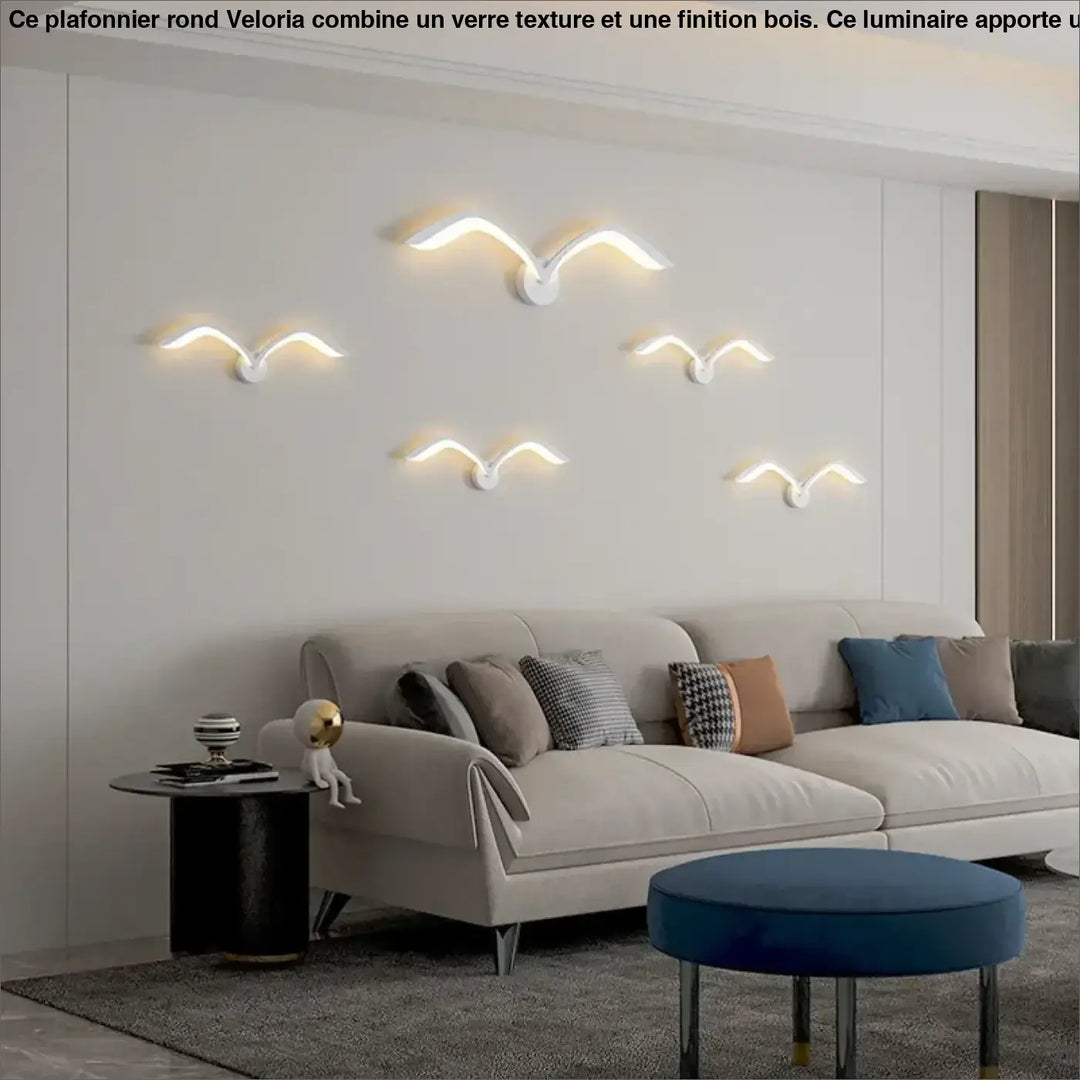 Applique murale design moderne en forme d’ailes élégant