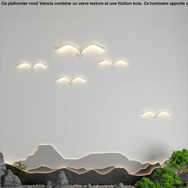 Applique murale design moderne en forme d’ailes élégant