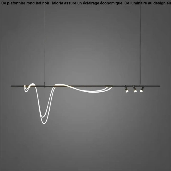 Suspension minimaliste led avec cordon long doré style luxe