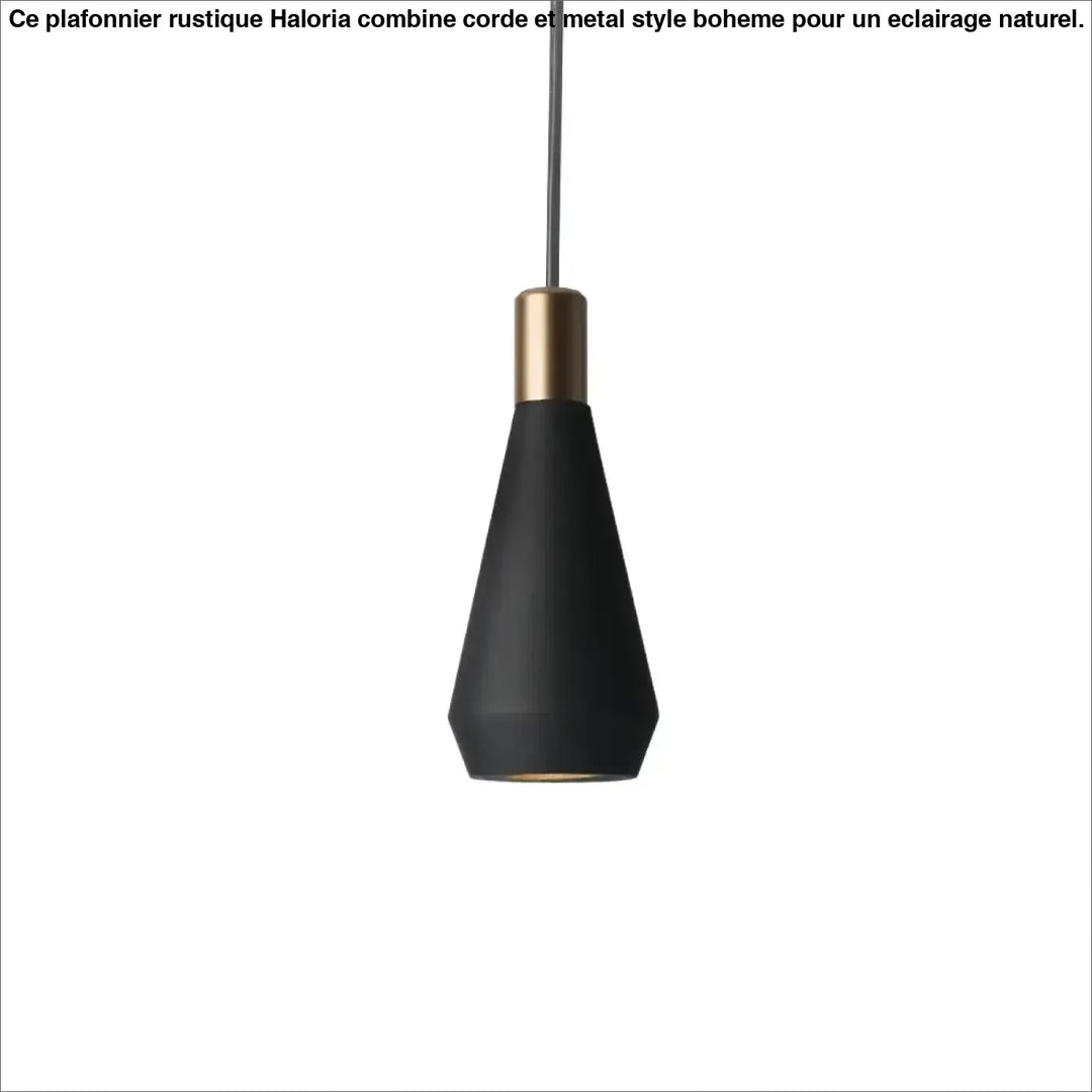 Suspension luminaire conique disponible en blanc et noir

