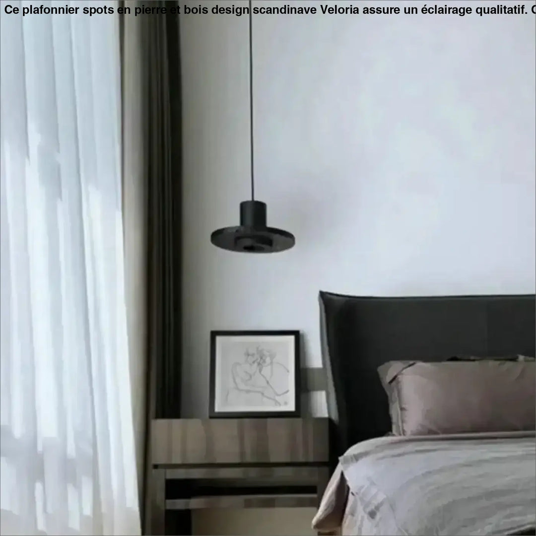 Suspension luminaire design moderne noir en métal élégant