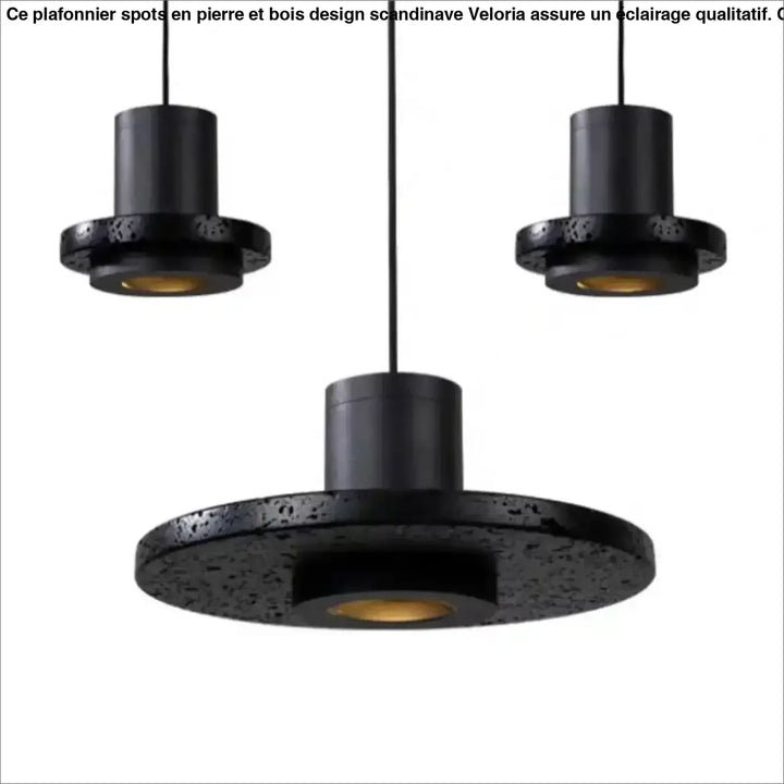 Suspension luminaire design moderne noir en métal élégant