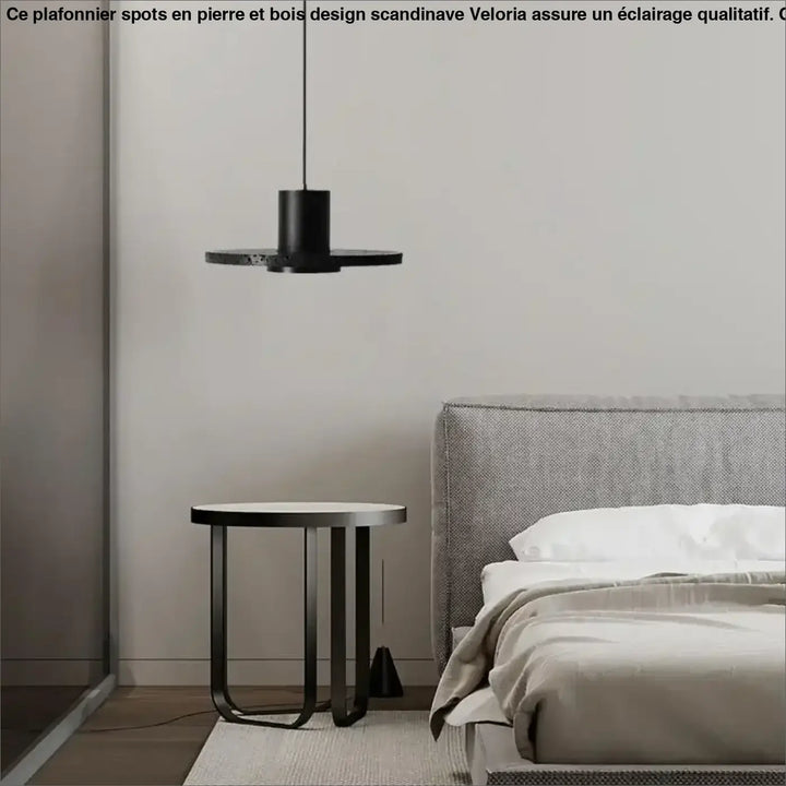 Suspension luminaire design moderne noir en métal élégant