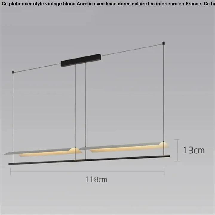 Suspension contemporaine minimaliste noir style chic