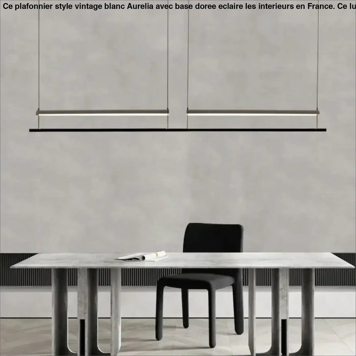 Suspension contemporaine minimaliste noir style chic