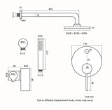 Colonne de douche encastrée noir mate