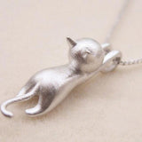 925er Sterling Silber – Verspielte Katzen-Halskette