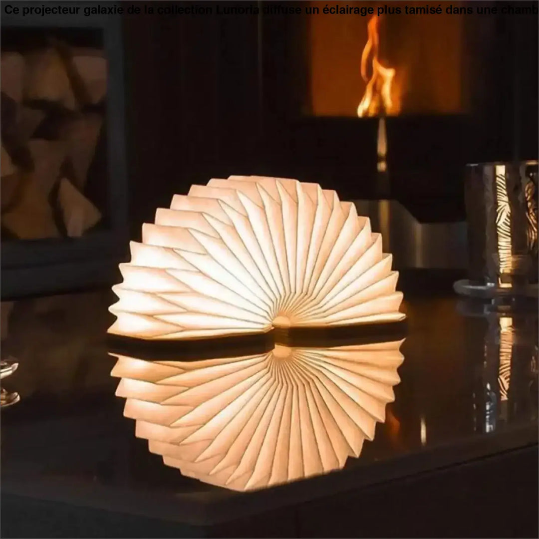 Projecteur galaxie lunoria lampe led en forme de livre avec éclairage plus doux idéal pour chambre d’enfant
