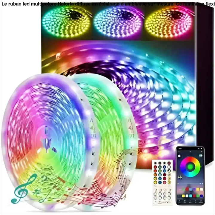 Ruban LED Multicolore Télécommande Adaptateur