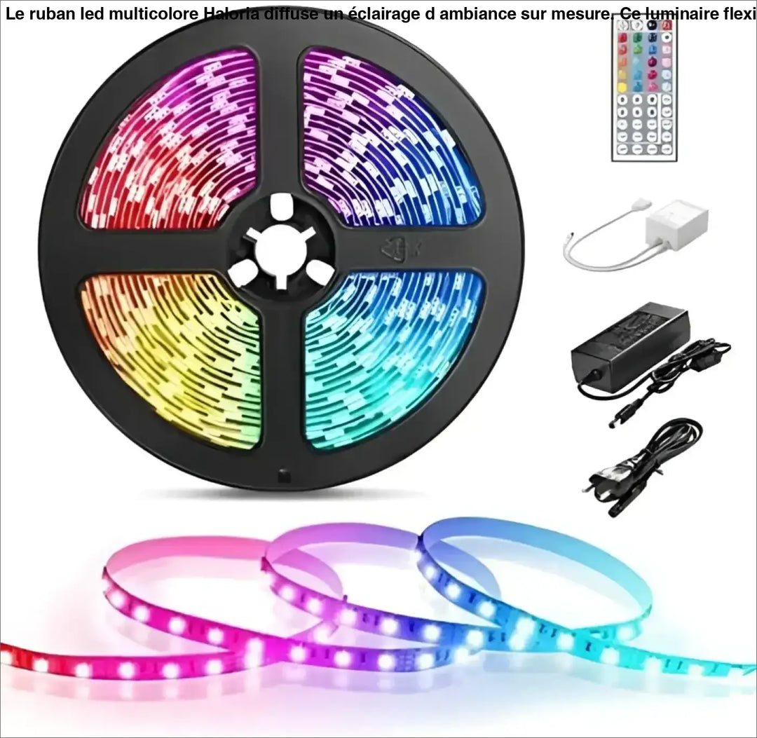 Ruban LED Multicolore Télécommande Adaptateur