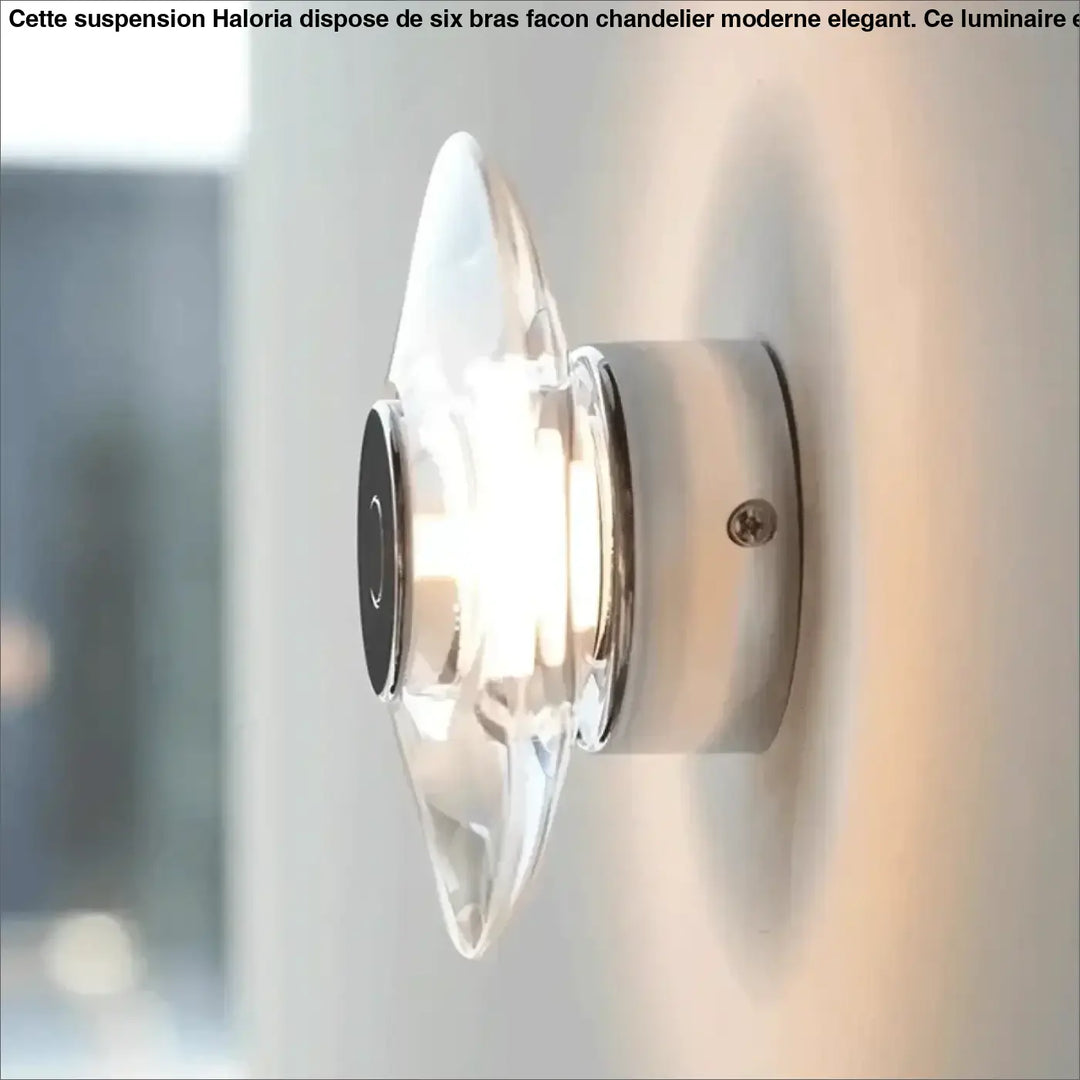Applique murale en verre design effet halo lumineux