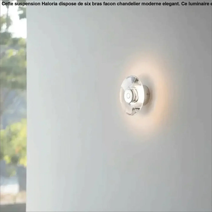 Applique murale en verre design effet halo lumineux