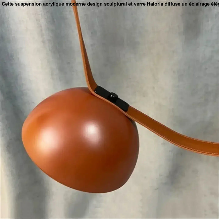 Suspension luminaire à sangles longues au style contemporain chic