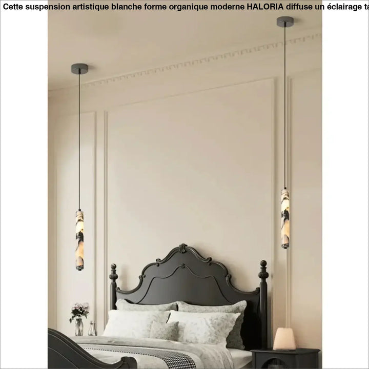 Suspension luminaire moderne en marbre éclatant led raffiné