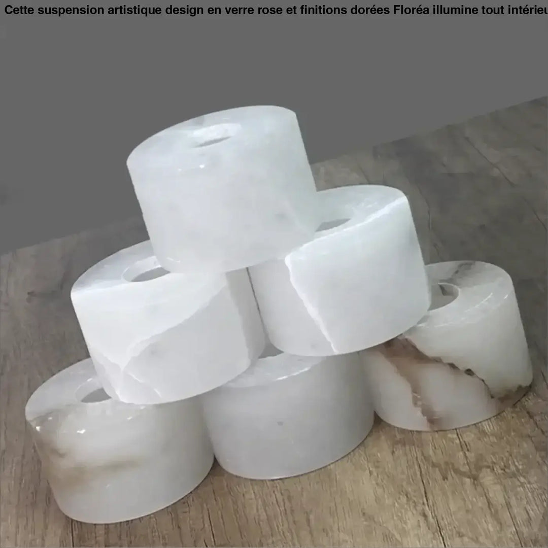 Suspension bois et marbre style scandinave design raffiné