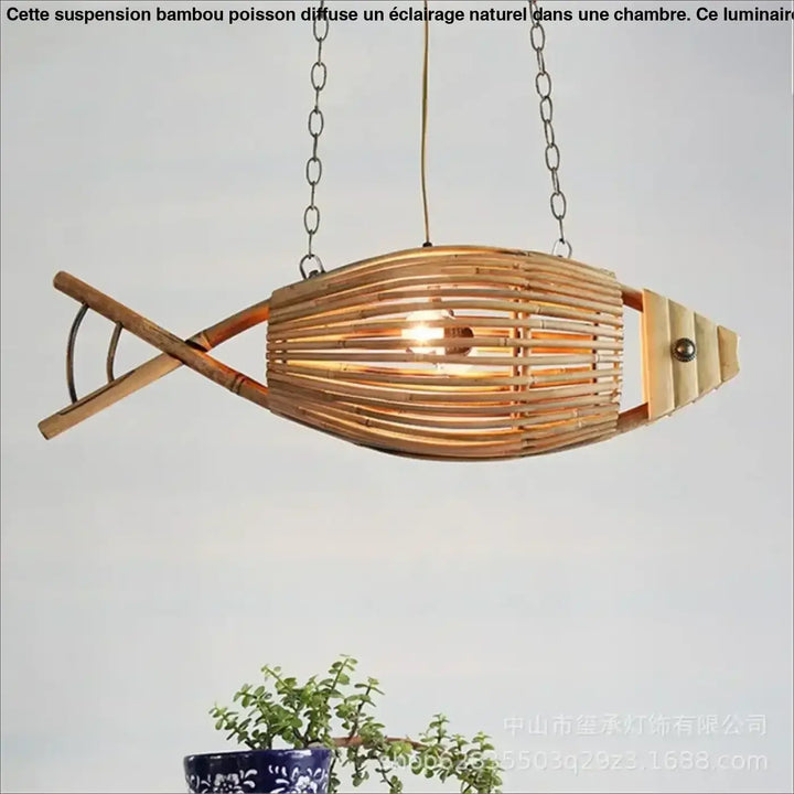 Nordic Modern Pendant Lights Creative Fish Art Bamboo Light Fixture LED Living Room Decor Hanging Lamps Kitchen