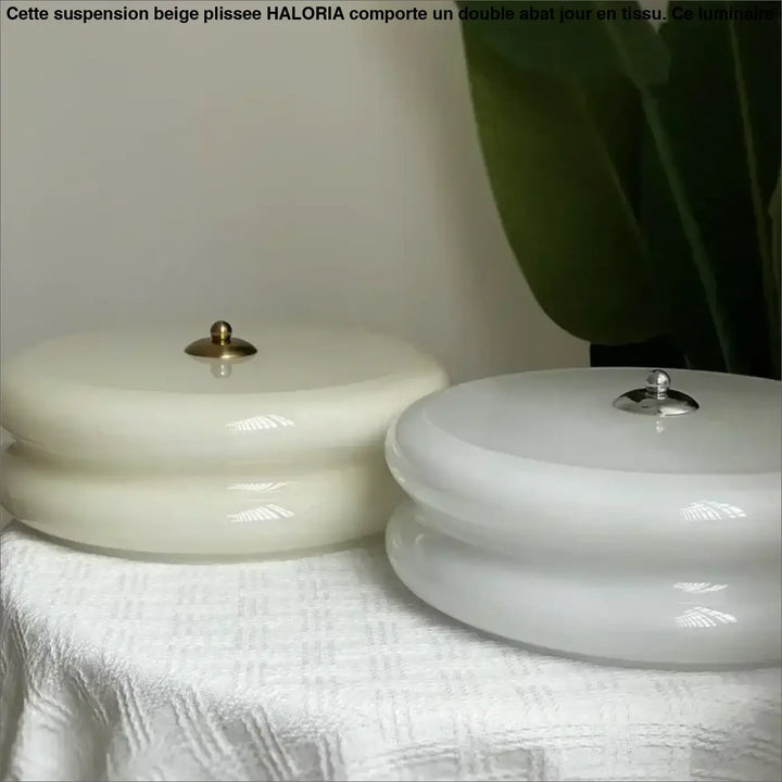 Plafonnier rétro moderne en verre épuré style années 70

