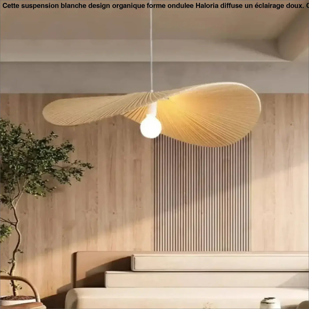 Suspension Blanche Design Organique Forme Ondulée Moderne et Légère