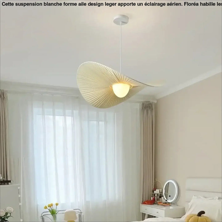 Nordic Beige Pleated Fabric Led Pendant Lights Bar Droplight Art Decor Led Hanging Lamp Dining Room Simple Suspend