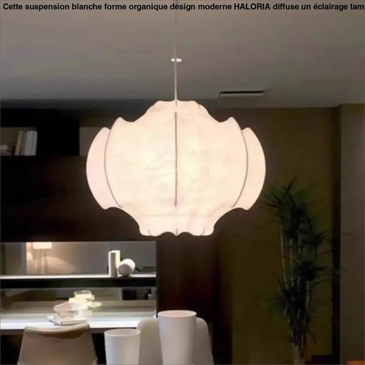Suspension Blanche Forme Organique Design Moderne Élégant

