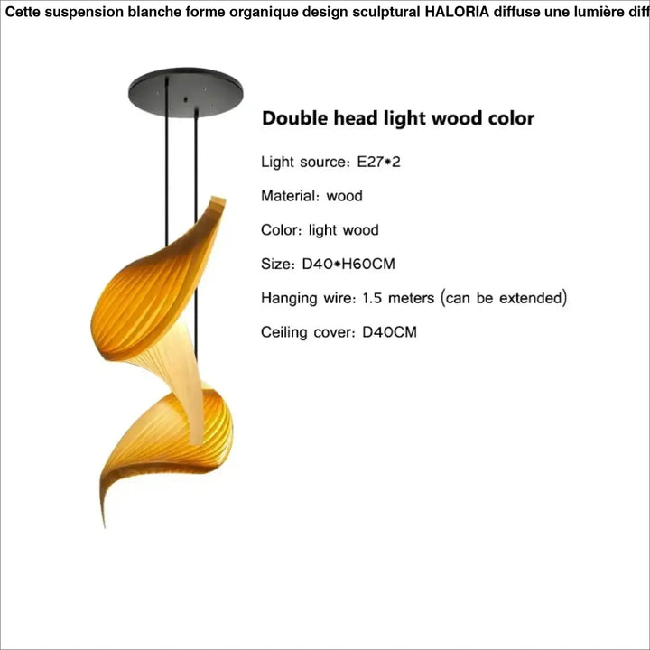 Suspension blanche forme organique design sculptural moderne

