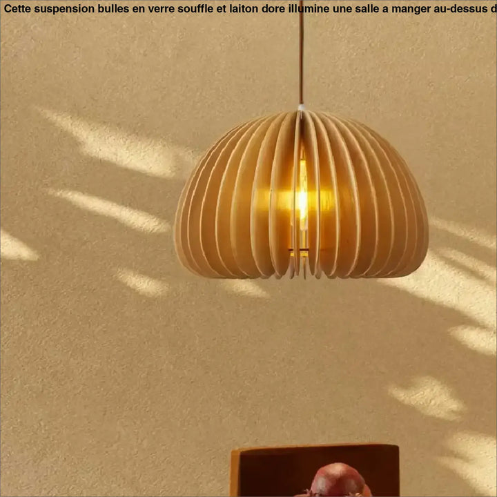 Suspension luminaire cocoon en forme de demi-sphère


