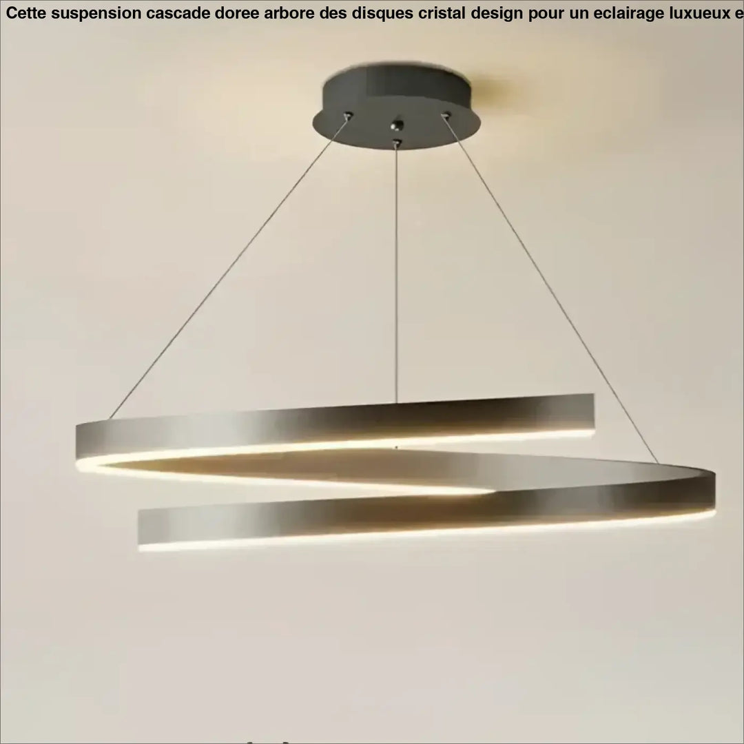 Suspension Contemporaine LED Anneaux Lumineux Élégants

