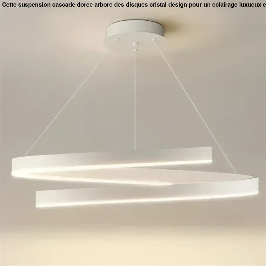 Suspension Contemporaine LED Anneaux Lumineux Élégants