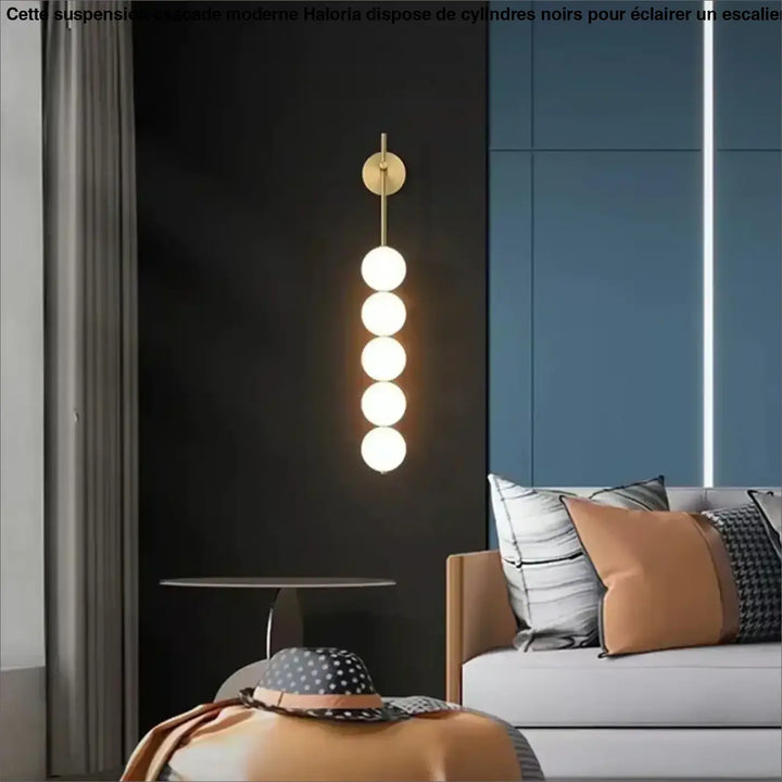 Applique murale originale dorée avec effet solaire doux