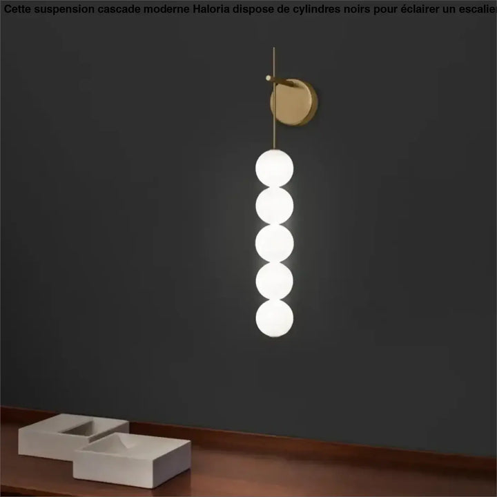 Applique murale originale dorée avec effet solaire doux