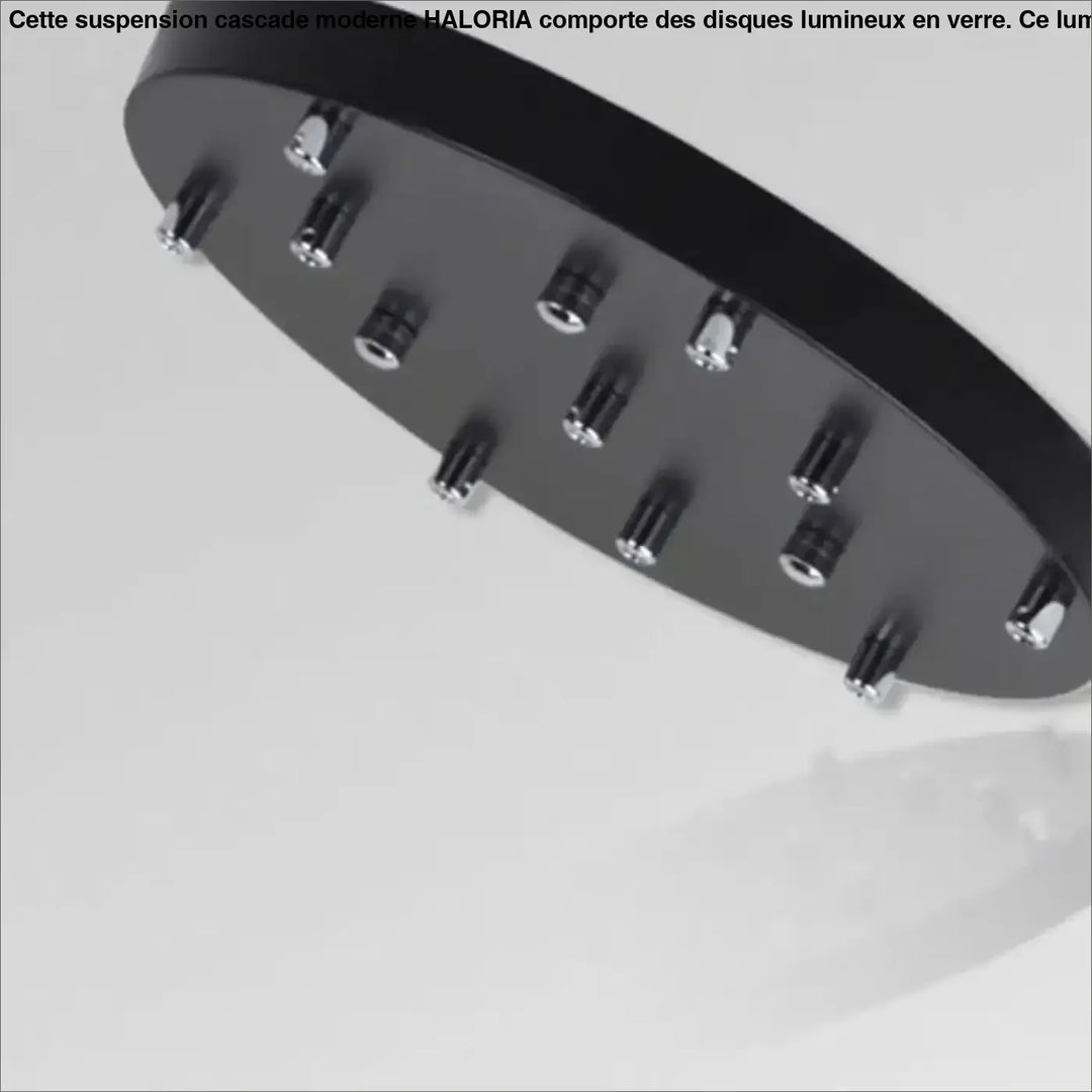 Suspension Cascade Moderne Cylindres Noirs Pour Escalier Chic