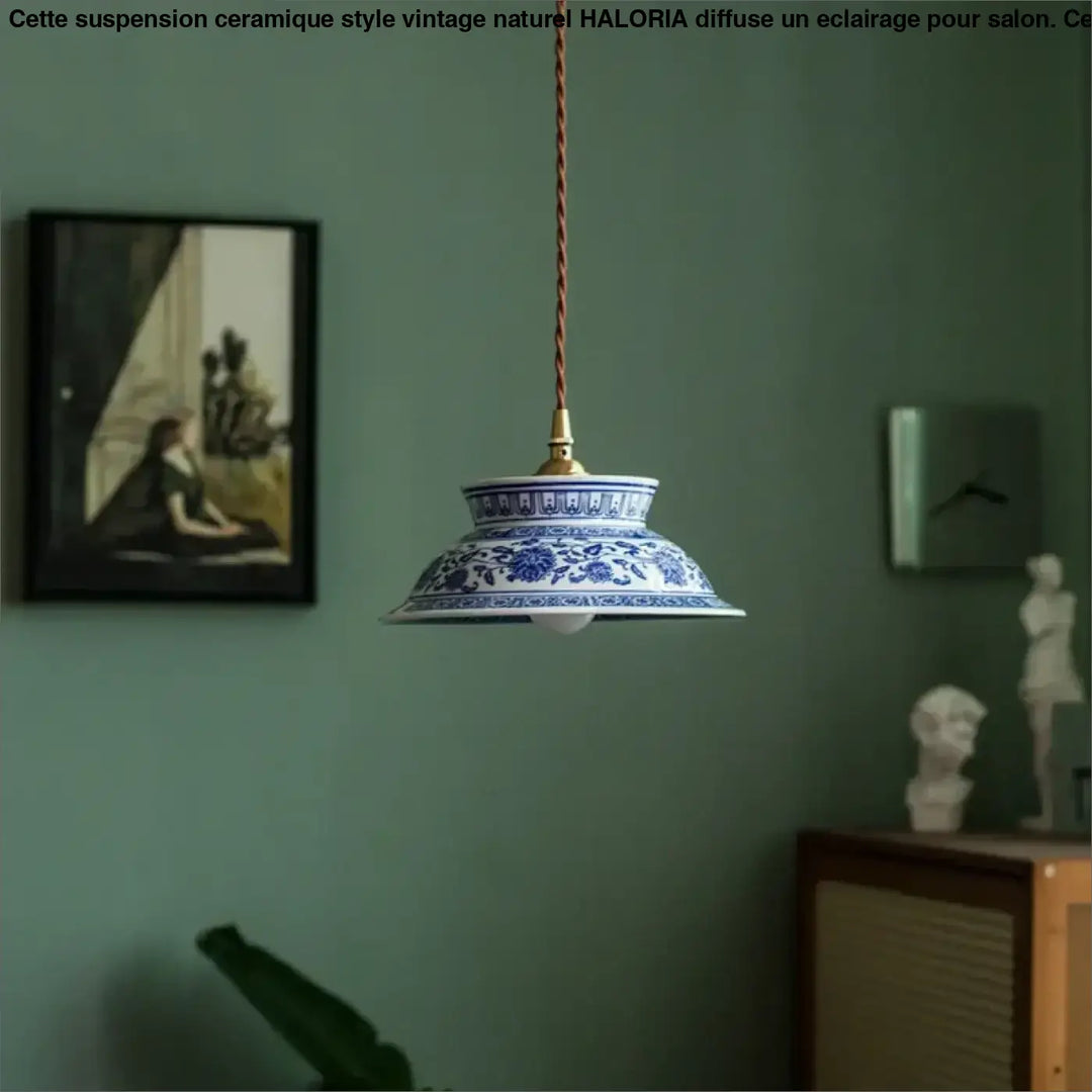 Suspension luminaire led vintage en céramique élégant