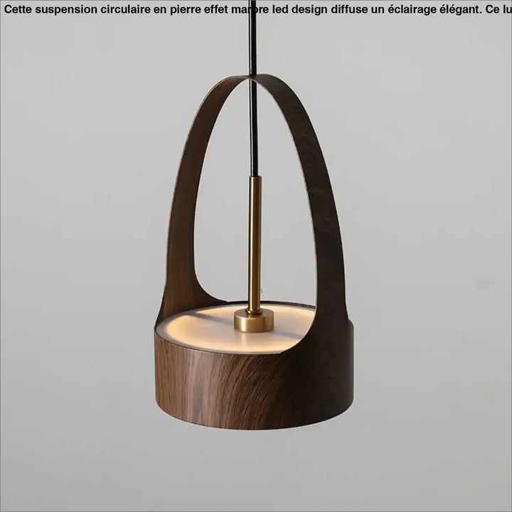 Suspension luminaire bois moderne style minimaliste et naturel