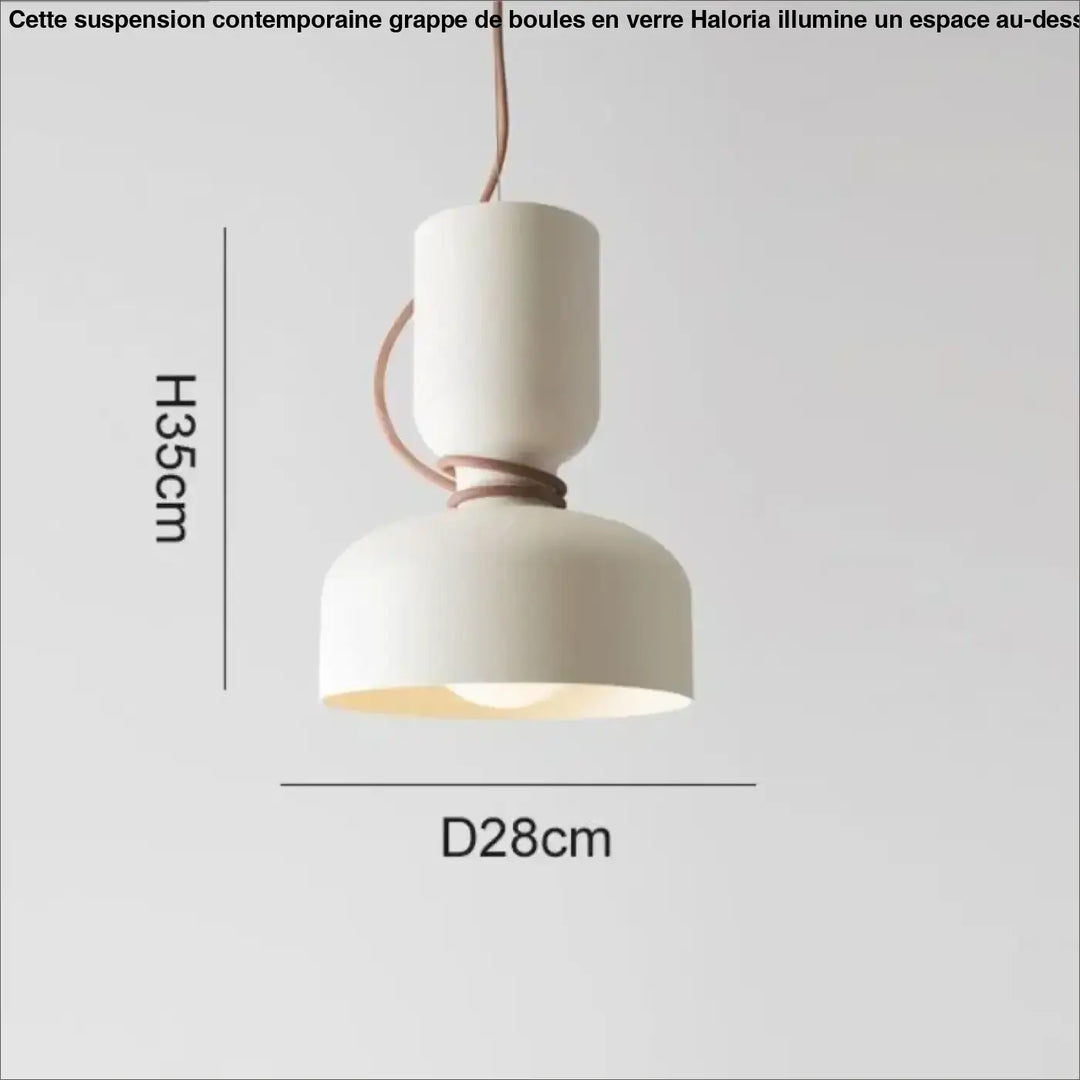 Suspension luminaire contemporaine blanche au style scandinave