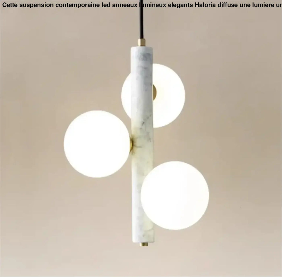 Suspension Luminaire Moderne Globes Opalins Doré blanc Vert