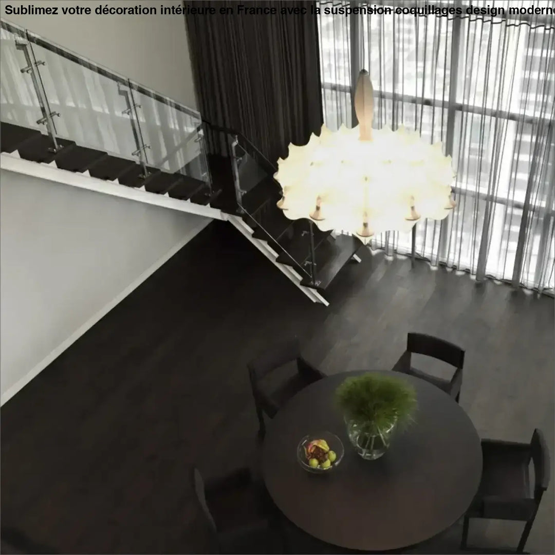 Suspension Design Originale Blanche Style Contemporain